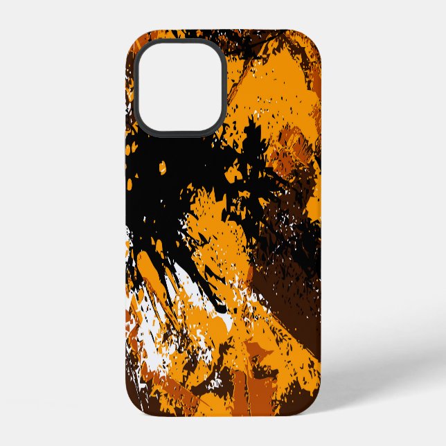 Ink Explosion: Colourful Abstract Splashes iPhone Case (Back)