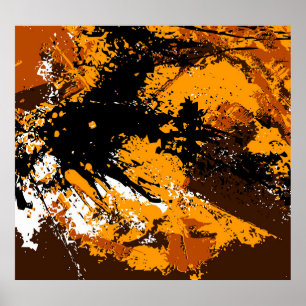 Ink Explosion: Colourful Abstract Splashes Poster