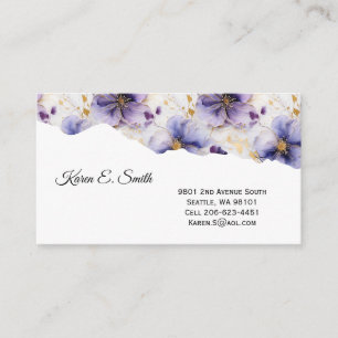 Ink Floral Business Card