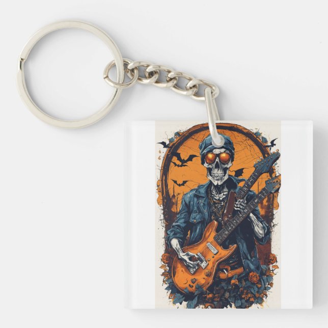 Ink Fusion: Tattoo-Inspired Designs on Wearable Ca Key Ring (Front)