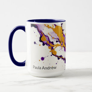 Ink & Gold Dance Fluid Motion Aesthetic Mug