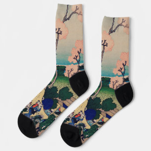 Ink Graphic Asian Gardens Landscape Socks
