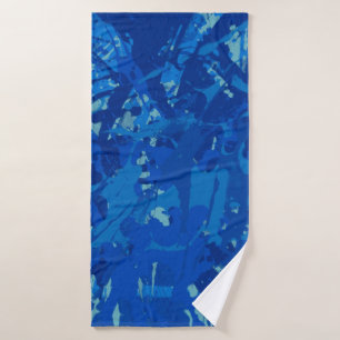 Ink hand made painting. Abstract wall art. Creativ Bath Towel