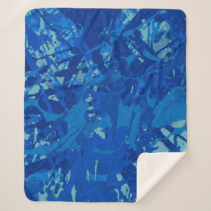 Ink hand made painting. Abstract wall art. Creativ Sherpa Blanket