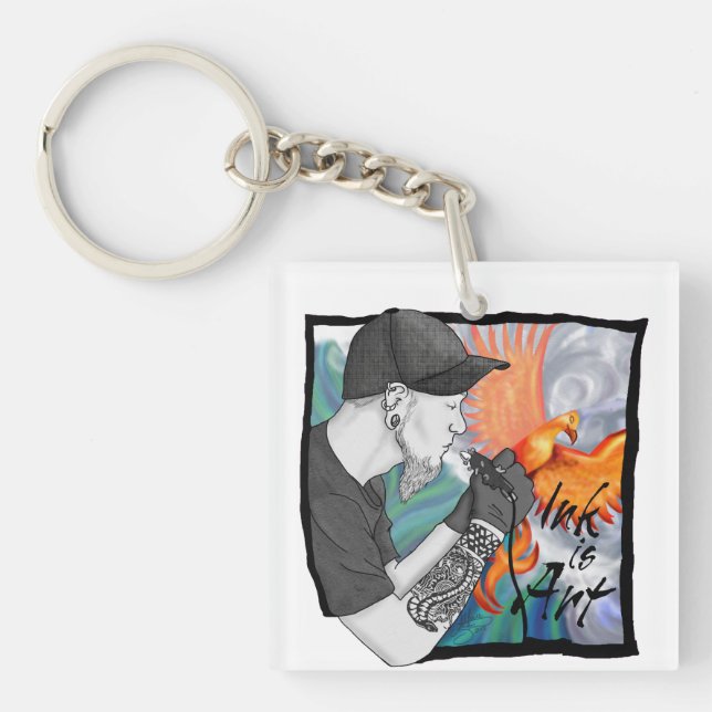 Ink Is Art Key Chain (Front)