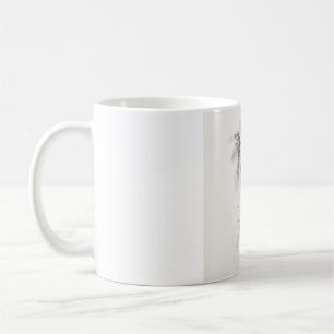 Ink Koi Fish Leaping Waterfall Coffee Mug