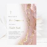 ink marble | First Communion girl  Invitation<br><div class="desc">First Communion invitation</div>