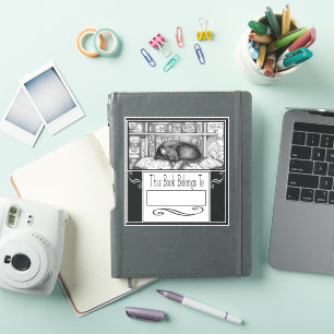 INK Mistress Lenore the Library Cat Bookplate