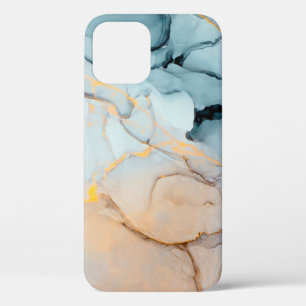 Ink, paint, abstract. Closeup of the painting. Col iPhone 12 Case