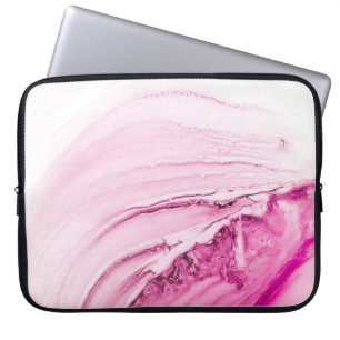 Ink, paint, abstract. Closeup of the painting. Col Laptop Sleeve