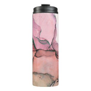 Ink, paint, abstract. Closeup of the painting. Col Thermal Tumbler