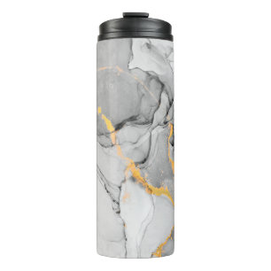 Ink, paint, abstract. Closeup of the painting. Col Thermal Tumbler