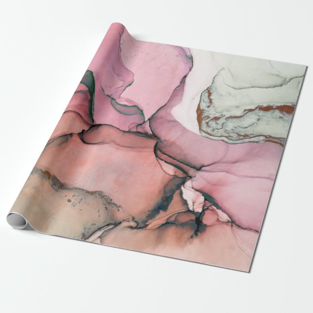 Ink, paint, abstract. Closeup of the painting. Col Wrapping Paper (Unrolled)