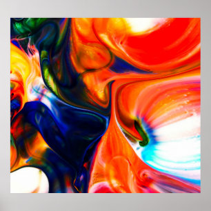 Ink Paint Explode: Colourful Abstract Poster
