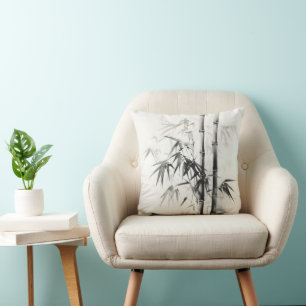 Ink Painting Bamboo Cushion
