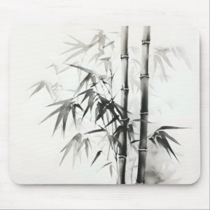 Ink Painting Bamboo Mouse Pad