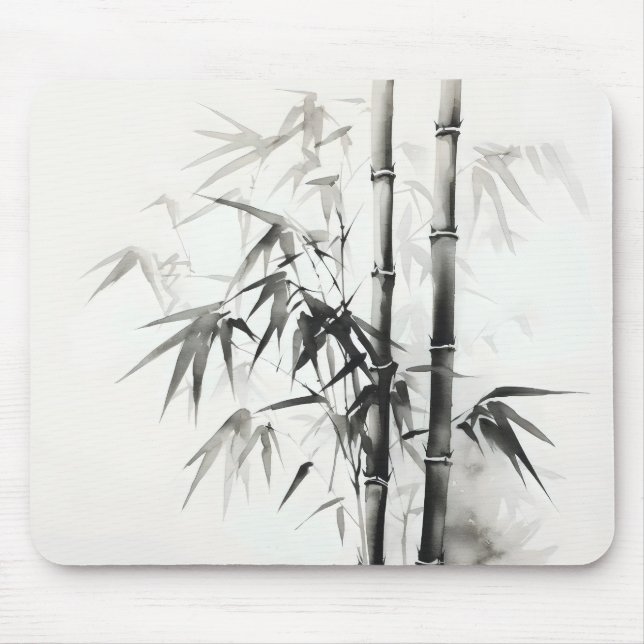 Ink Painting Bamboo Mouse Pad (Front)