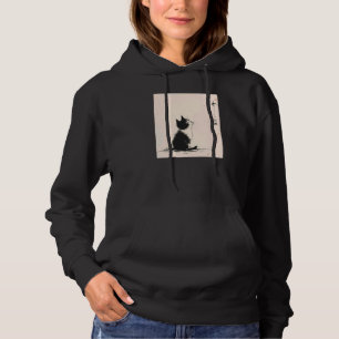 Ink Painting Japanese Style Cute Cat Art Apparel Hoodie