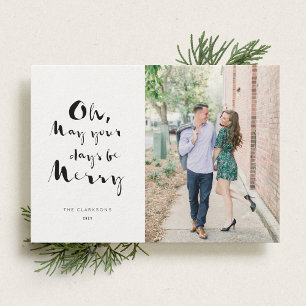 Ink Pen Holiday Photo Card