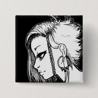 Ink Portraits (Panya) 15 Cm Square Badge