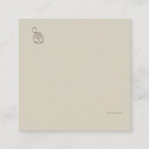 Ink Pot-Forgotten Archive- Minimalist  Enclosure Card