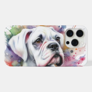 Ink Spattered Boxer Dog Joy  iPhone 15 Pro Max Case