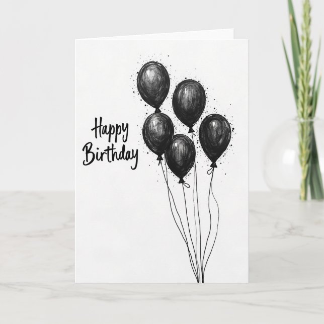 Ink Spheres Birthday Card (Front)