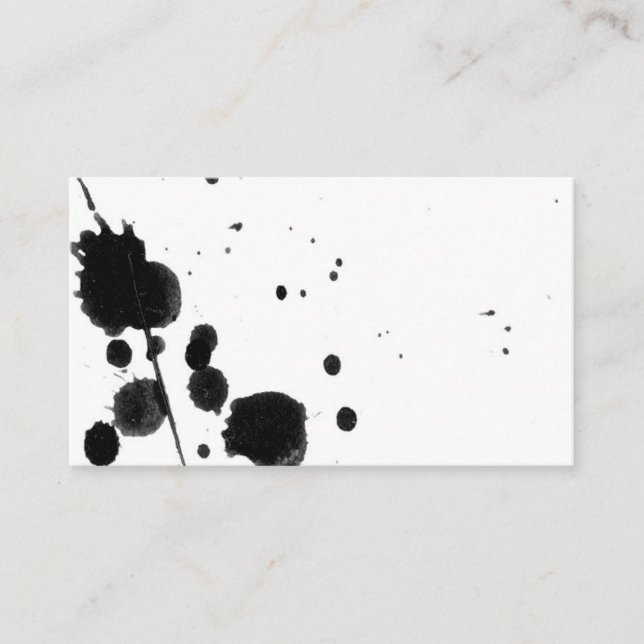 ink splatter custom business card template (Front)