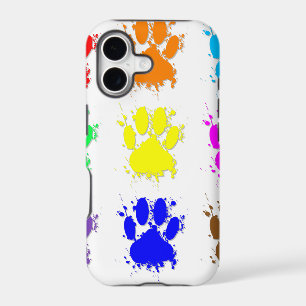 Ink Splatter Dog Paw Pattern
