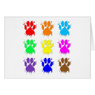 Ink Splatter Dog Paw Pattern