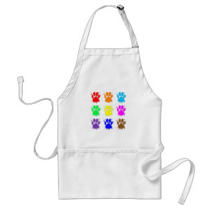 Ink Splatter Dog Paw Pattern Standard Apron