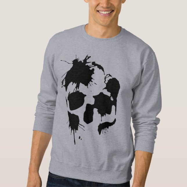 Ink Splatter Skull Sweatshirt (Front)