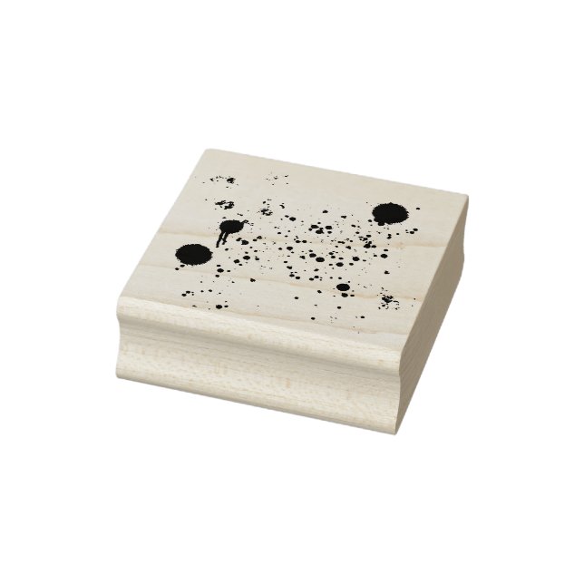 Ink Splatter Wood Art Stamp (Stamp)