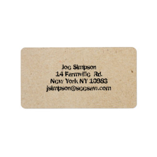 ink stamped address labels