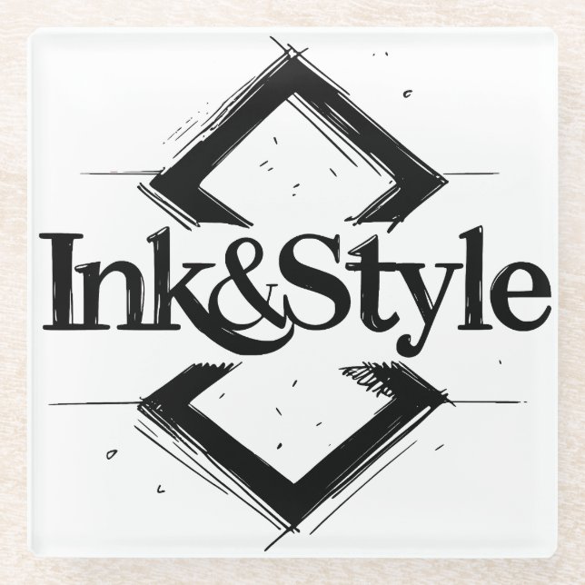Ink&Style Glass Coaster (Front)