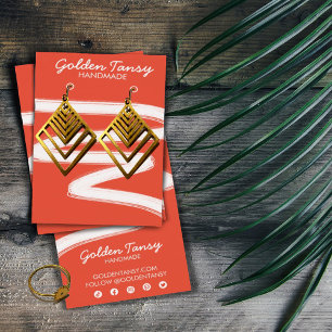 Ink Swipe Earring Necklace Jewellery Display Card