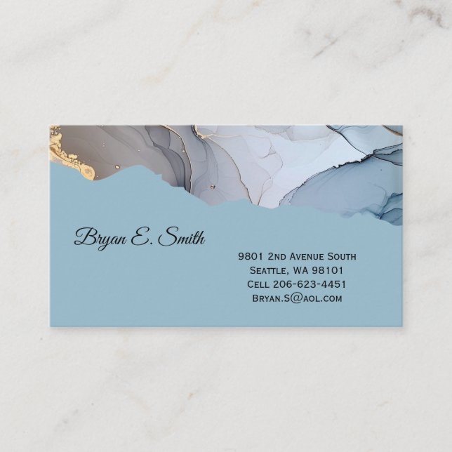 Ink Swirl Business Card (Front)