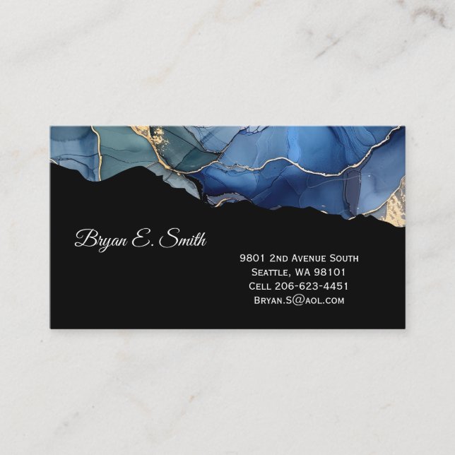 Ink Swirl Business Card (Front)