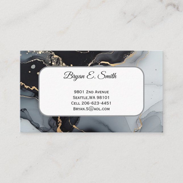 Ink Swirl Business Card (Front)