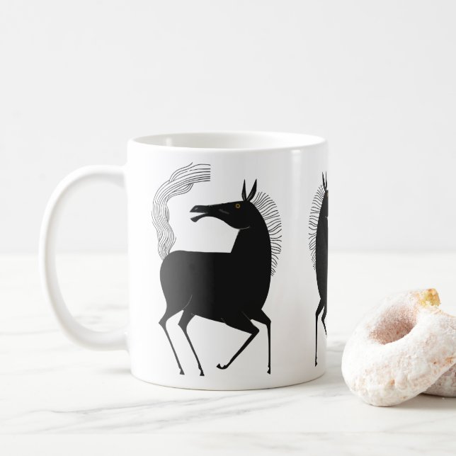 Ink Talking Fantasy V01 HORSE Coffee Mug (With Donut)