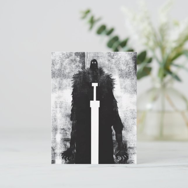 Ink Talking Fantasy V02 A Knight from hell Postcard (Standing Front)