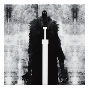 Ink Talking Fantasy V02 A Knight from hell Poster