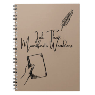 Ink That Manifests Wonders Writer's Spiral Noteboo Notebook