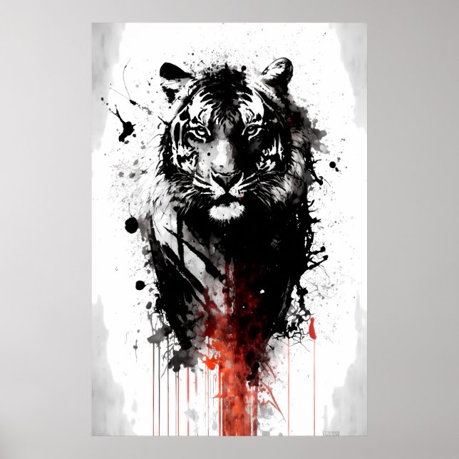 Ink Tiger Painting Poster (Front)