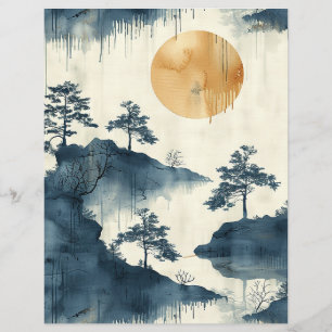 Ink Wash Art Scrapbooking Paper