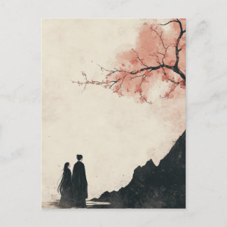 Ink Wash Painting Art Invitation Postcard