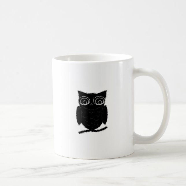 Inkblot Owl Coffee Mug (Right)