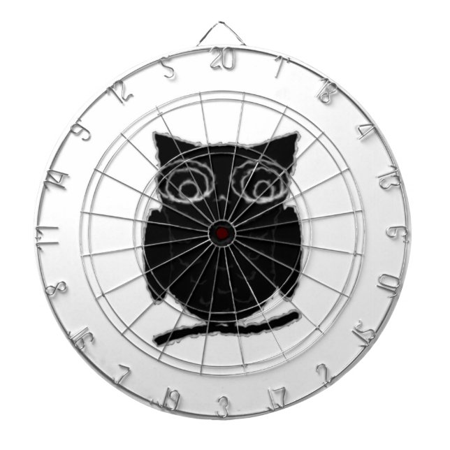 Inkblot Owl Dartboard (Front)