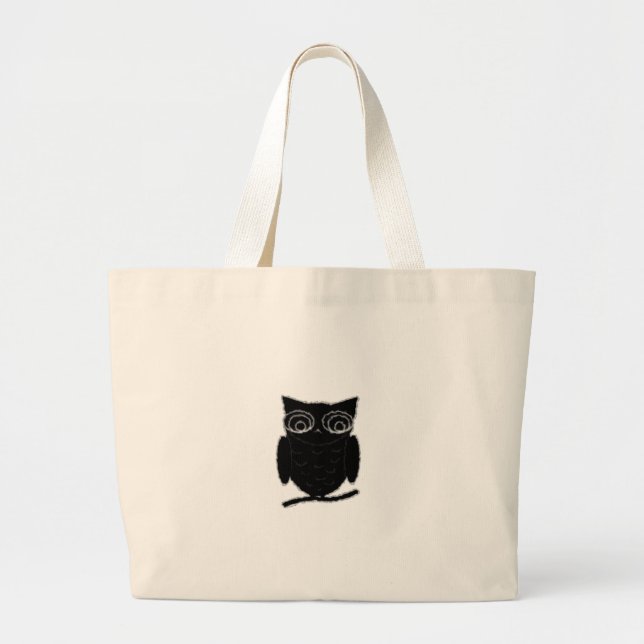 Inkblot Owl Large Tote Bag (Front)