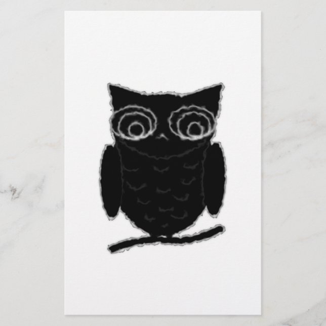 Inkblot Owl Stationery (Front)
